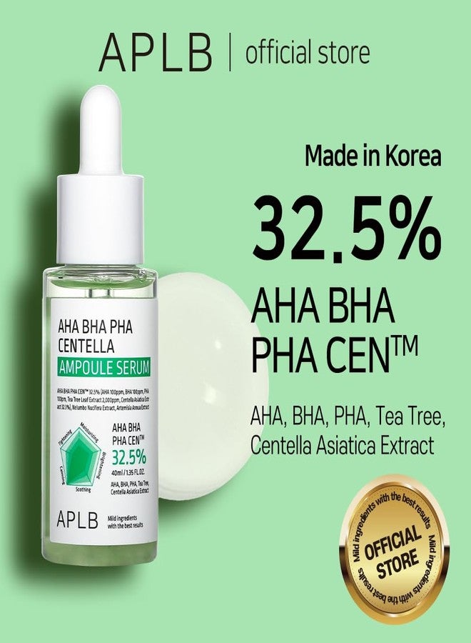 ايه بي ال بي سيروم أمبولات السنتيلا من APLB AHA BHA PHA | AHA BHA PHA CEN™ 32.5% 1.35 أونصة سائلة / عناية بالبشرة الكورية، مقشر، مرطب يدوم طويلاً، ينعش البشرة بلطف ويحسن ملمسها - Image 2